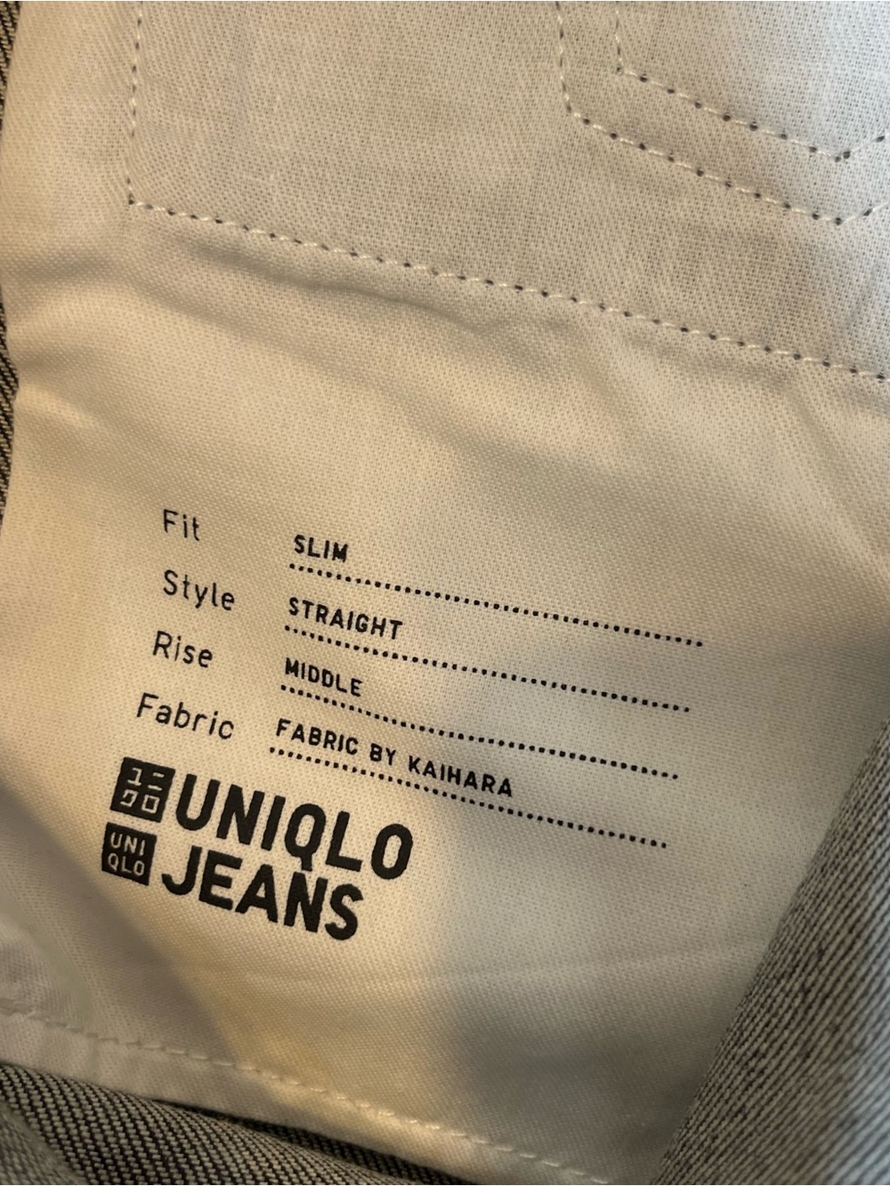 Uniqlo Selvedge jeans 30 x 30 Slim straight Dark blue Rigid Mid rise Zip fly - Picture 6 of 10